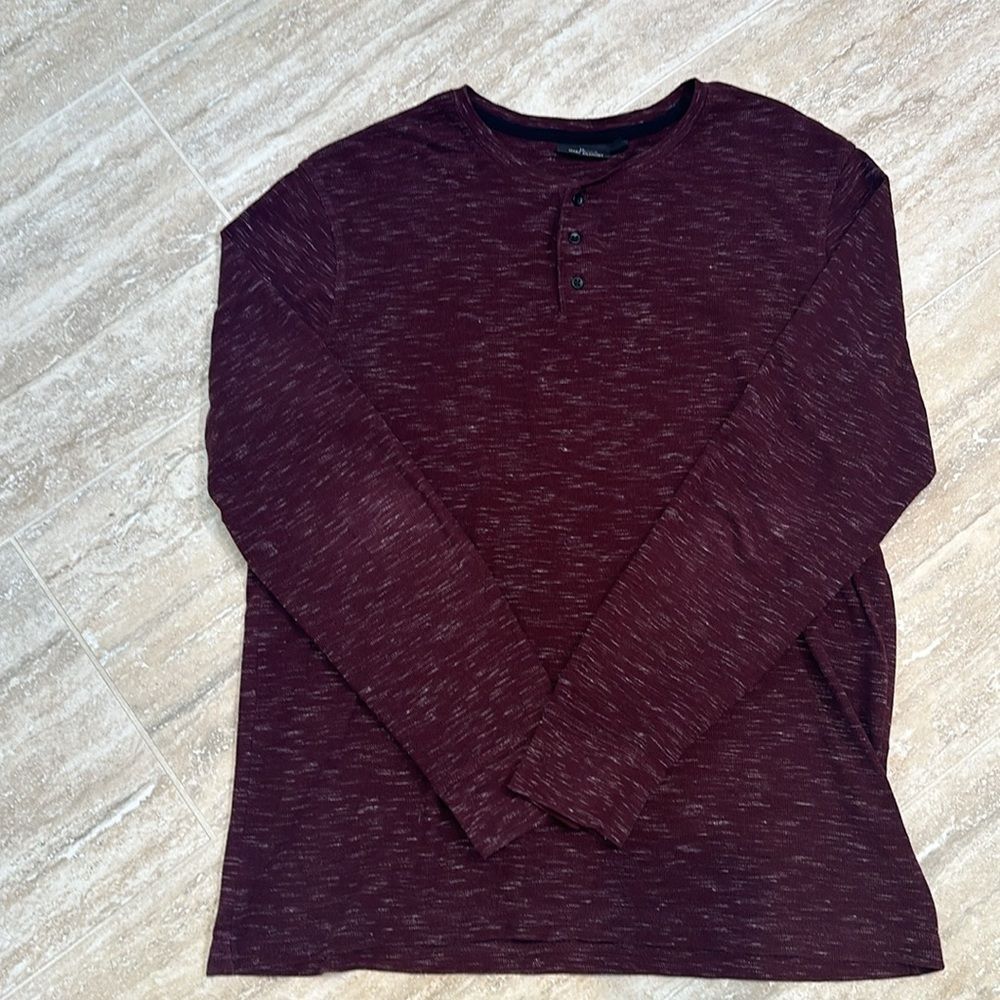Marc Anthony  Burgundy Henley - XL